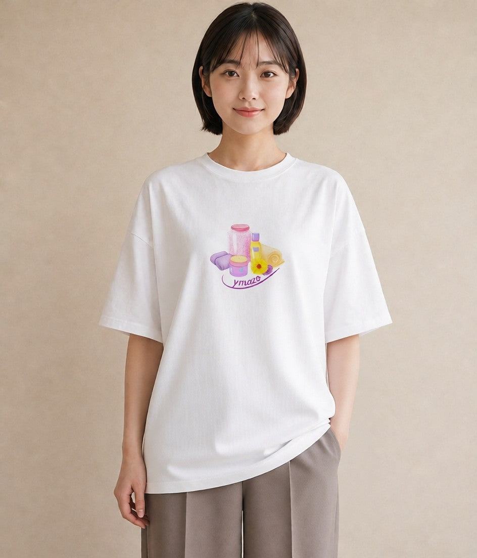 プリントTシャツ レディース はちみつ 食べ物 フード イラスト ヴィンテージ風 ルームウェア ギフト 白T