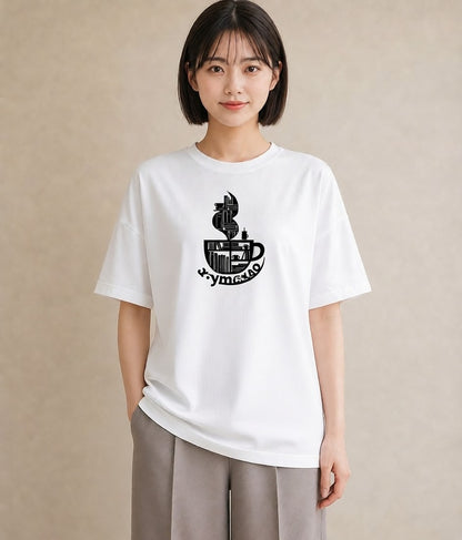 Tシャツ レディース 本 読書 ブック イラスト お揃い 親子 白T