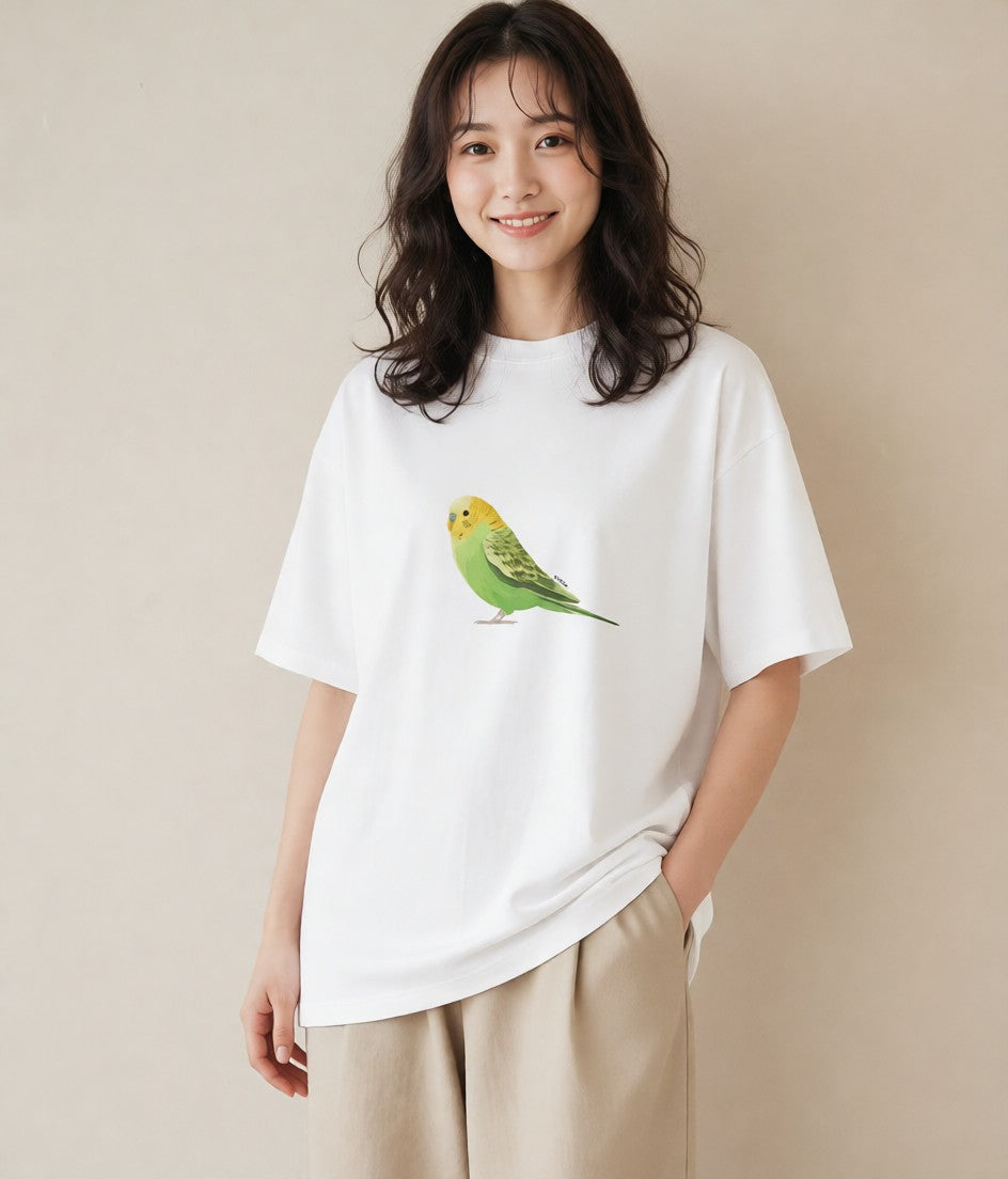 プリントTシャツ レディース マメルリハ ペット 動物 イラスト ボタニカル 敬老の日 ホワイトデー 白T
