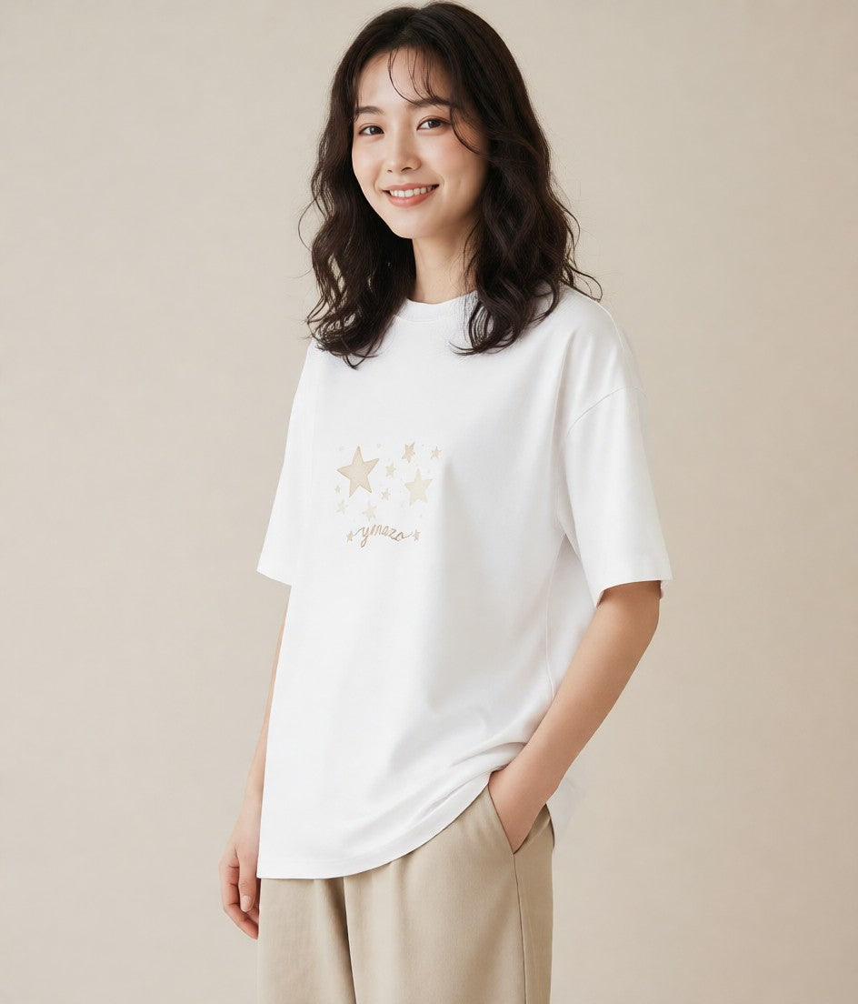 Tシャツ レディース 乙女座 星空 宇宙 イラスト ゆるコーデ 春コーデ 姉妹 白T