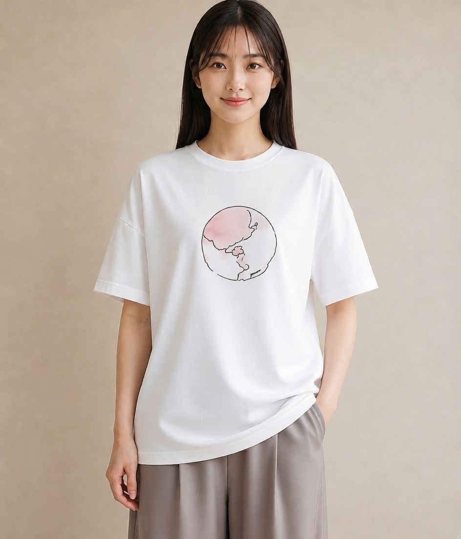 グラフィックTシャツ レディース 牡羊座 星空 宇宙 イラスト ヴィンテージ風 カフェ巡り 女子会 白T
