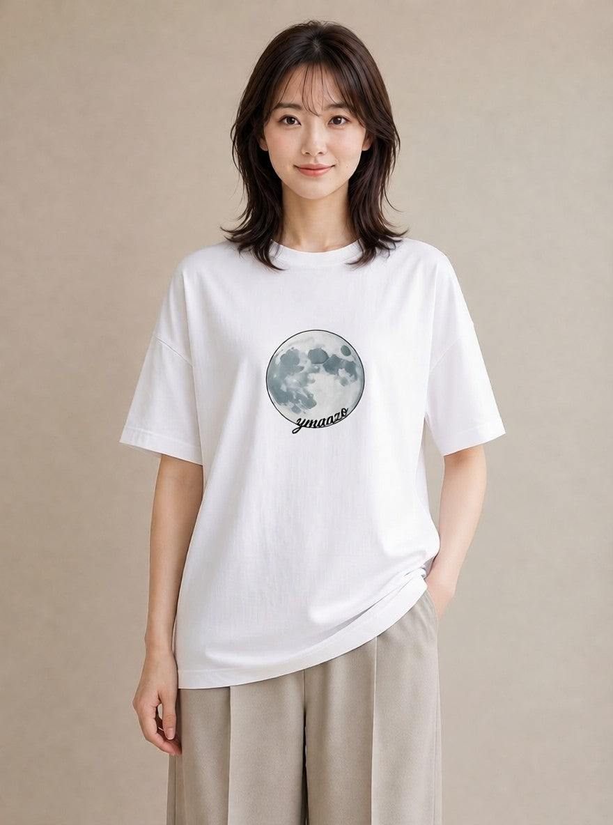 プリントTシャツ レディース 星空 宇宙 イラスト 北欧風 女性向けギフト 散歩 白T