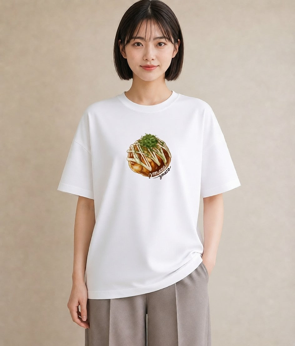 グラフィックTシャツ レディース ベーグル 食べ物 フード イラスト 線画 女子会 お揃い 白T