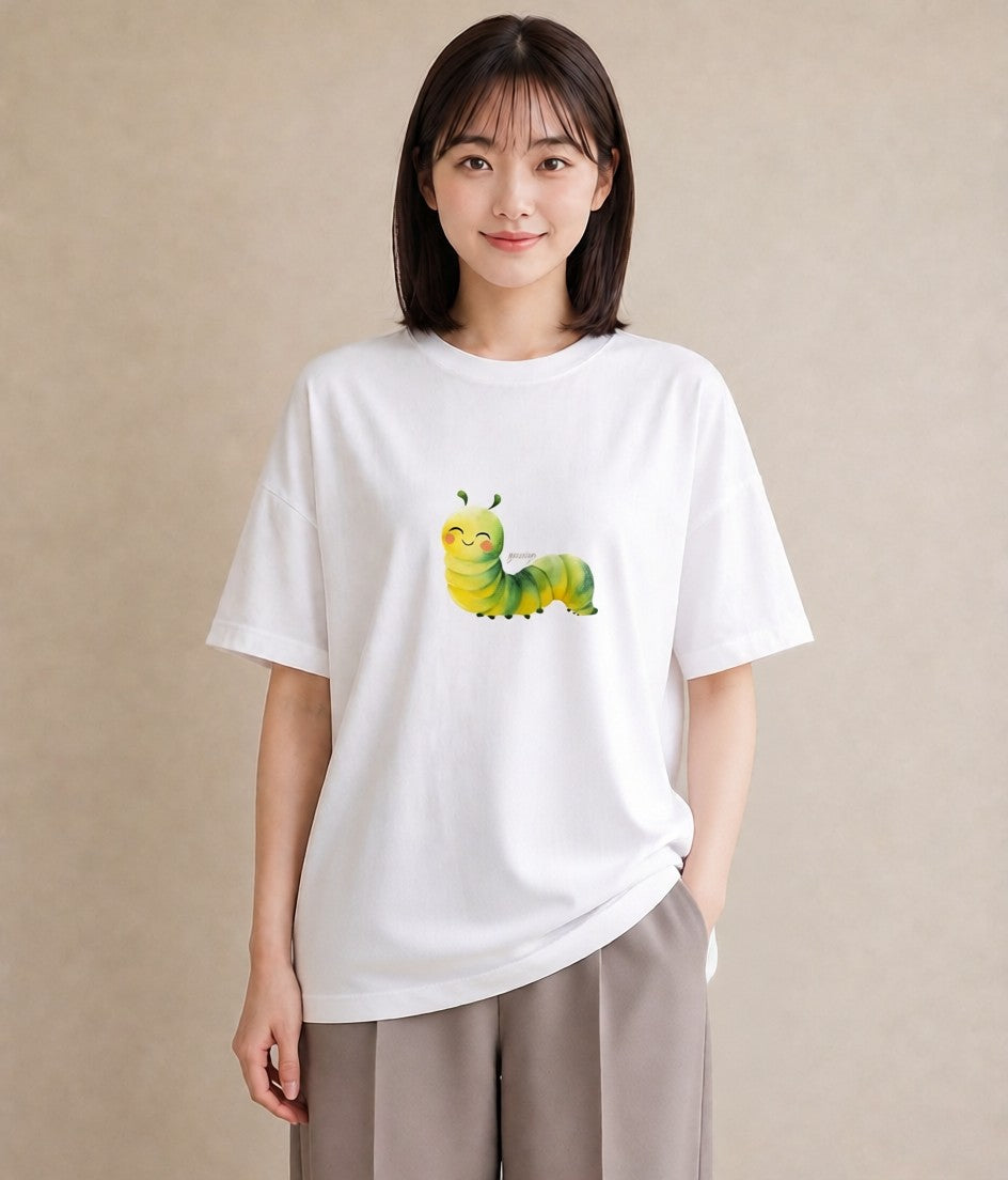 Tシャツ レディース ホタル 昆虫 虫 イラスト 休日コーデ ギフト 母の日 白T