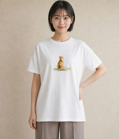グラフィックTシャツ レディース ラグドール 猫 ねこ イラスト ポップ カジュアルコーデ 買い物 白T
