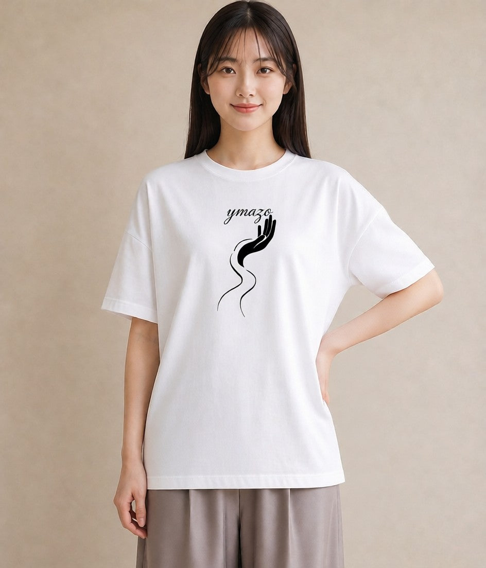 プリントTシャツ レディース 手鏡 アンティーク レトロ ナチュラル イラスト ガーリー お出かけ 普段着 白T