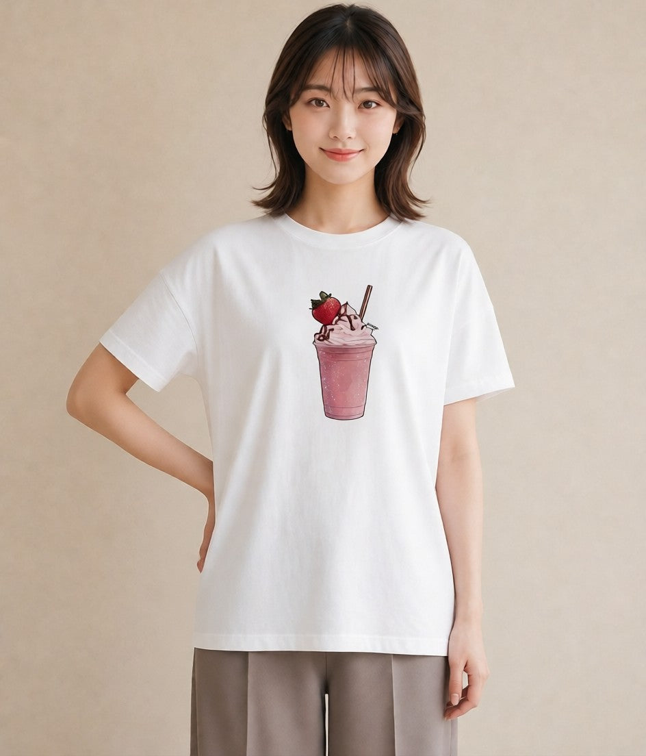 プリントTシャツ レディース パフェ 食べ物 フード イラスト モード ギフト 母の日 白T