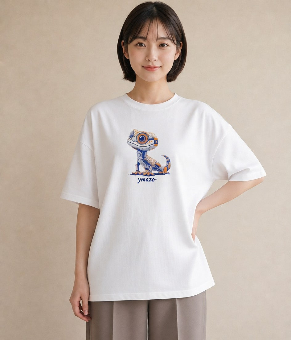 グラフィックTシャツ レディース レオパ ペット 動物 イラスト 旅行コーデ 綿100 デート 白T
