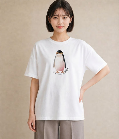 デザインTシャツ レディース アザラシ 動物 アニマル イラスト アート風 お出かけ 普段着 白T