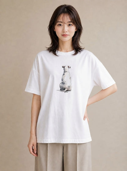 グラフィックTシャツ レディース いぬ 犬 ワンコ イラスト 個性的 在宅 公園 白T