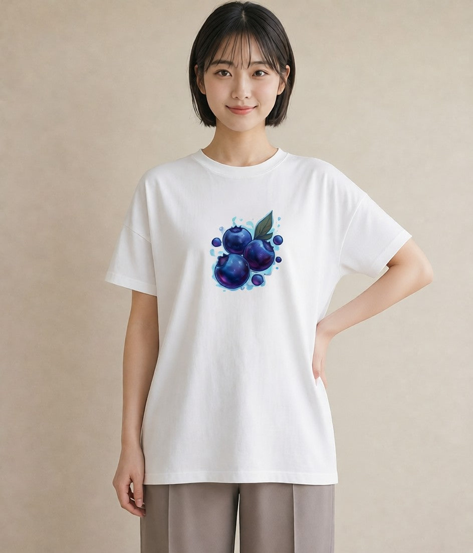 デザインTシャツ レディース 木の実 植物 ボタニカル イラスト シック クリスマス 旅行 白T