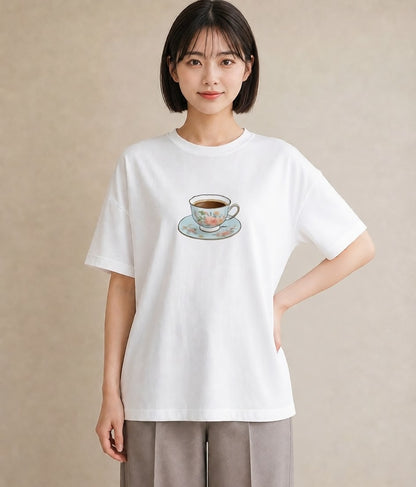 Tシャツ レディース ハーブティー 食べ物 フード イラスト 水彩風 母の日 ビーチ 白T