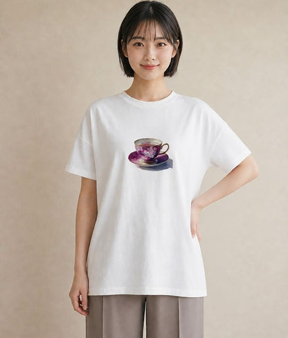プリントTシャツ レディース 紅茶 食べ物 フード イラスト シック お揃い 親子 白T