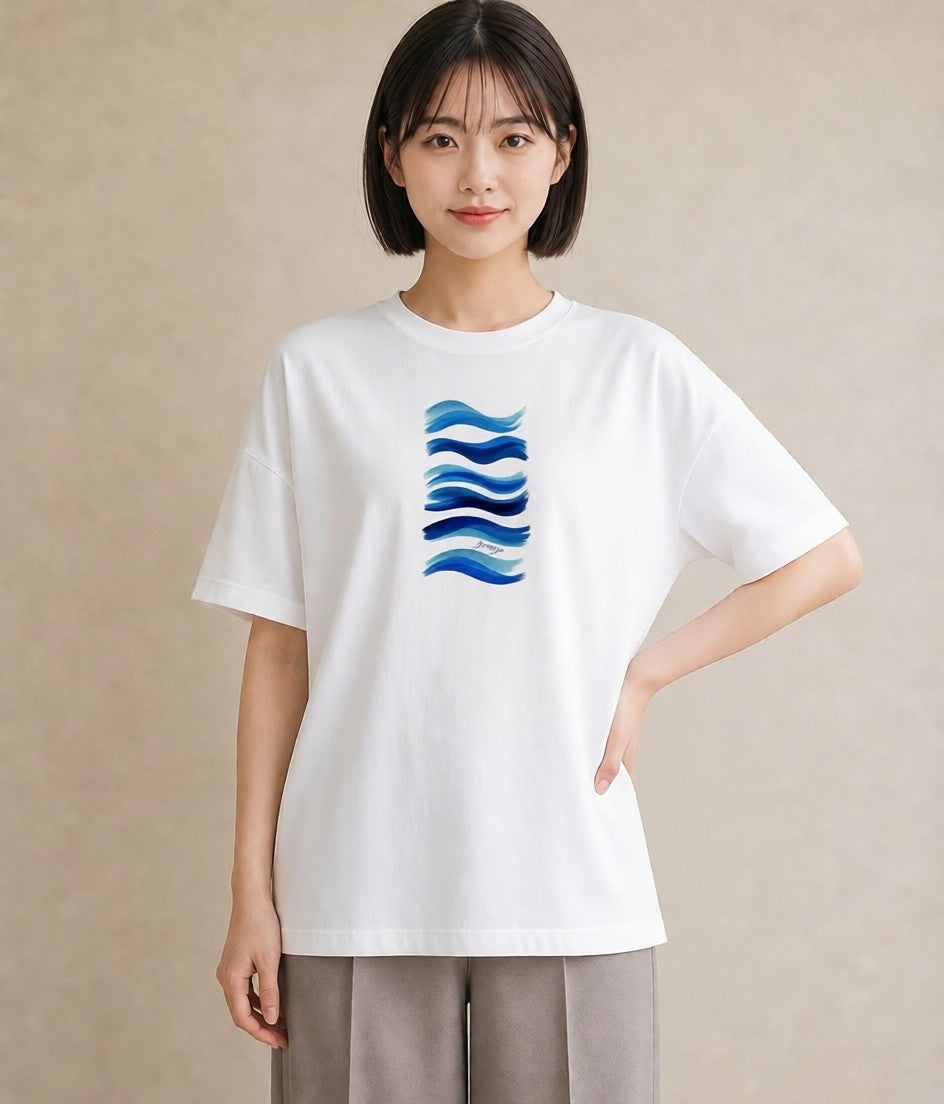 デザインTシャツ レディース 海 星空 宇宙 イラスト 普段使い ホワイトデー 春服 白T
