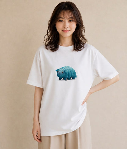 半袖Tシャツ レディース ダンゴムシ 昆虫 虫 イラスト カフェコーデ 女性向けギフト 散歩 白T