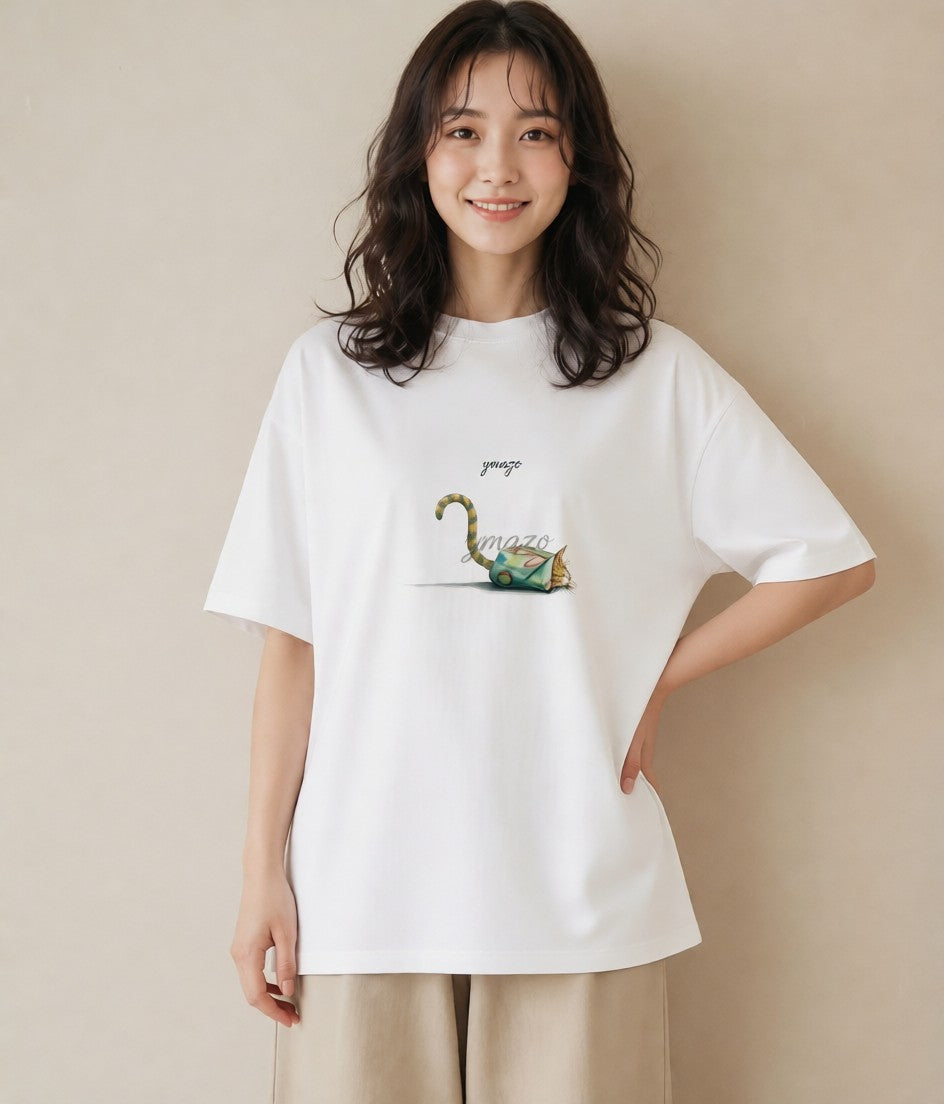 半袖Tシャツ レディース シャム 猫 ねこ イラスト 可愛い 旅行 母娘コーデ 白T