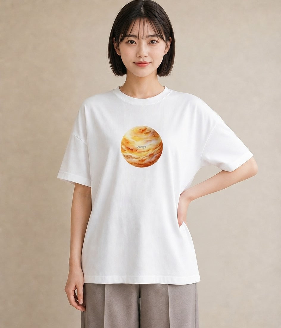 Tシャツ レディース 蠍座 星空 宇宙 イラスト ラフ 旅行用 海 白T
