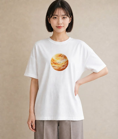 Tシャツ レディース 蠍座 星空 宇宙 イラスト ラフ 旅行用 海 白T