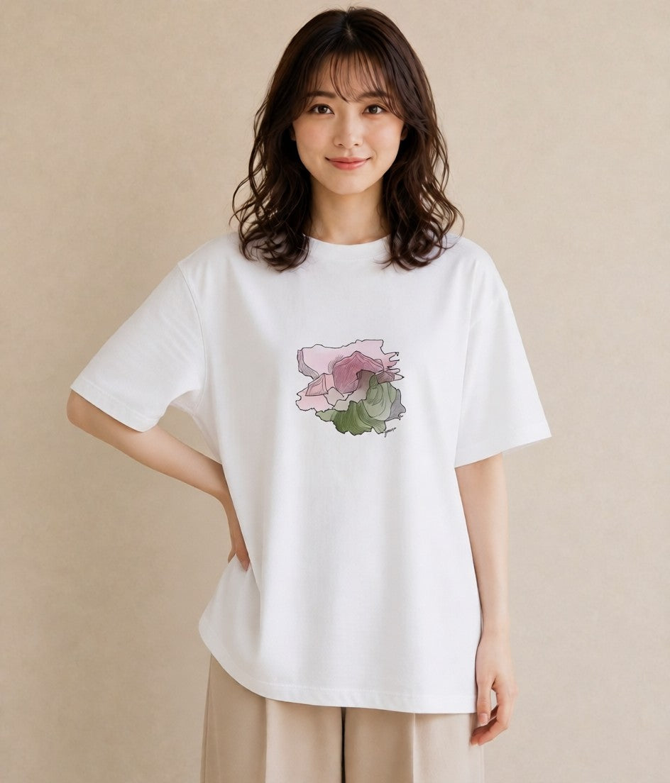 プリントTシャツ レディース わたあめ 食べ物 フード イラスト シンプル ミセス 春コーデ 白T