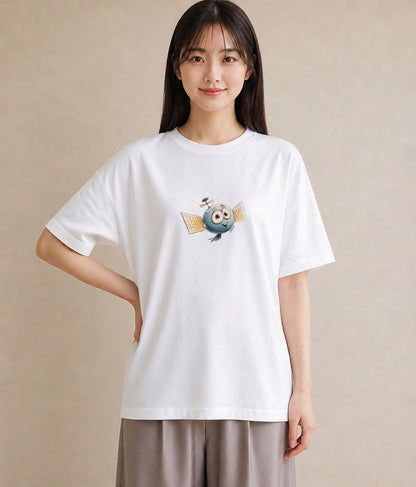 半袖Tシャツ レディース ホタル 昆虫 虫 イラスト シンプル 誕生日プレゼント 綿100 白T