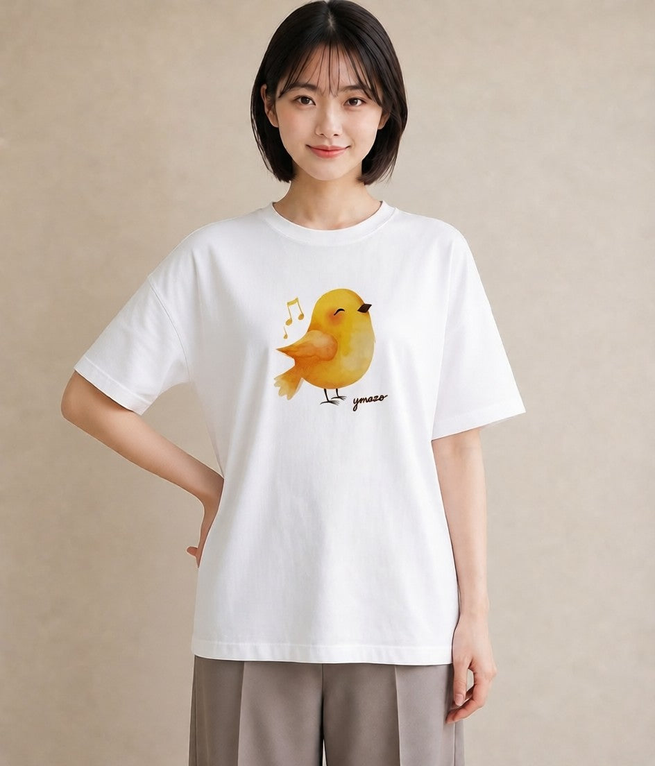 半袖Tシャツ レディース ひよこ 動物 アニマル イラスト 淡色 敬老の日 ホワイトデー 白T