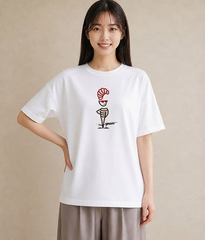 Tシャツ レディース パン ベーカリー イラスト モード 旅行用 海 白T