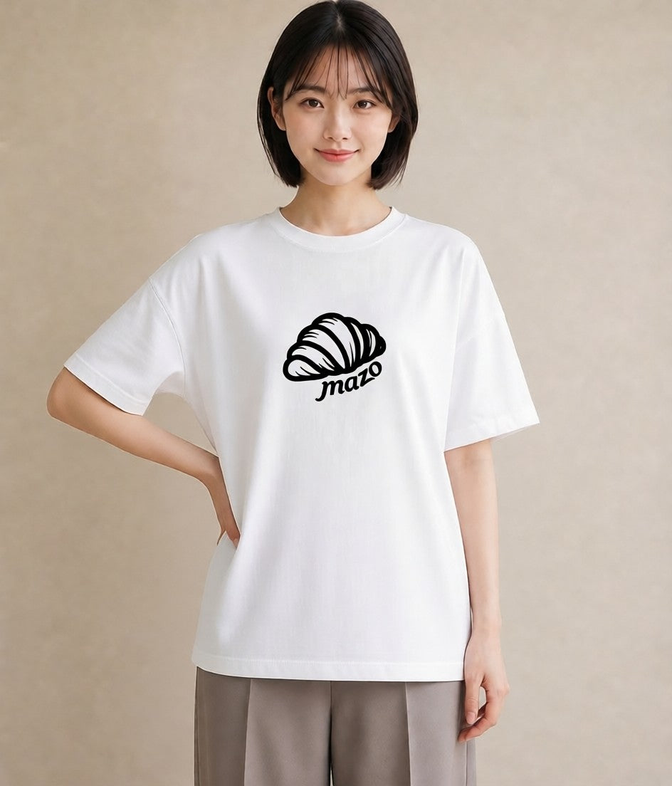 デザインTシャツ レディース パン ベーカリー イラスト カジュアル 帰省 ラフ 白T