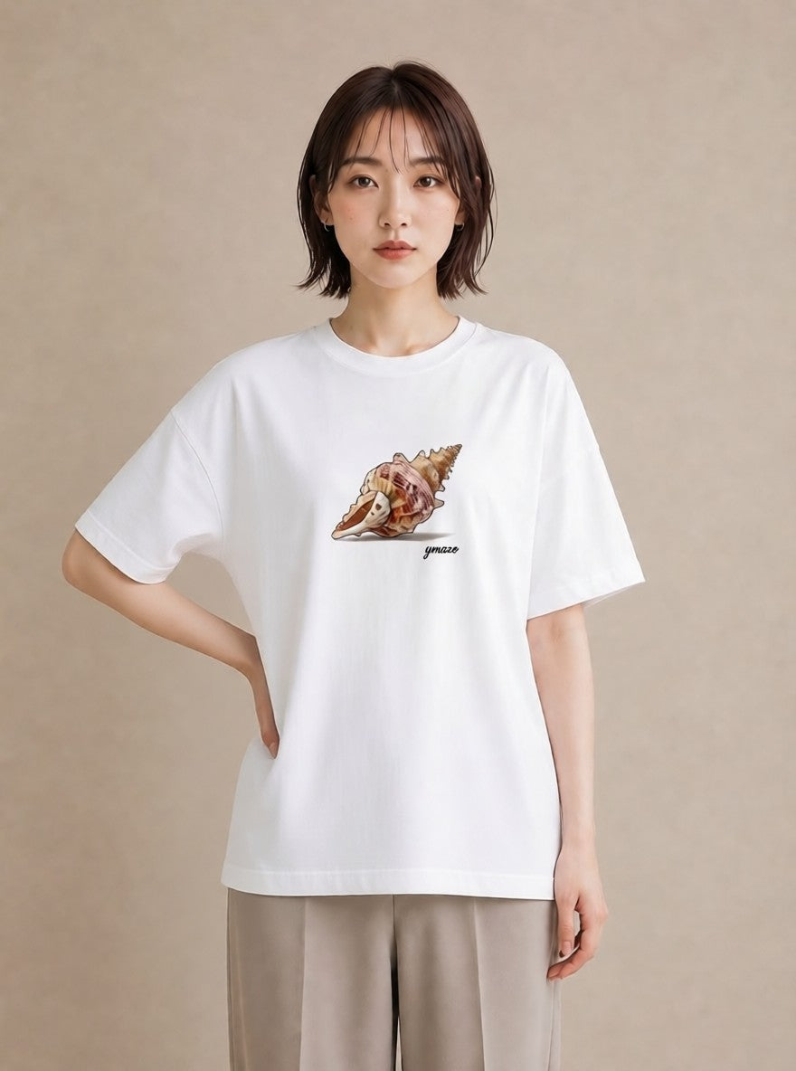 グラフィックTシャツ レディース かたつむり 昆虫 虫 イラスト ラフ 夏コーデ 通学 白T