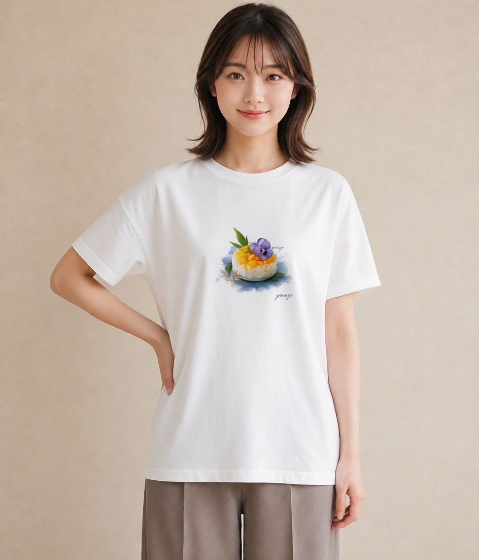 プリントTシャツ レディース お寿司 食べ物 フード イラスト 抜け感 旅行用 海 白T