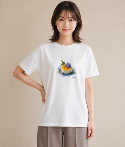 プリントTシャツ レディース お寿司 食べ物 フード イラスト 抜け感 旅行用 海 白T
