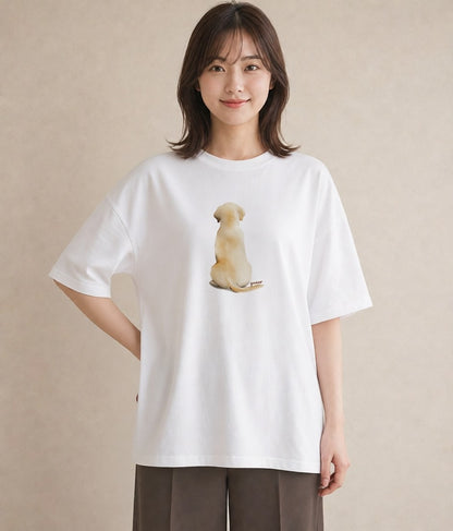 Tシャツ レディース ミックス犬 犬 いぬ イラスト ヴィンテージ風 旅行用 海 白T