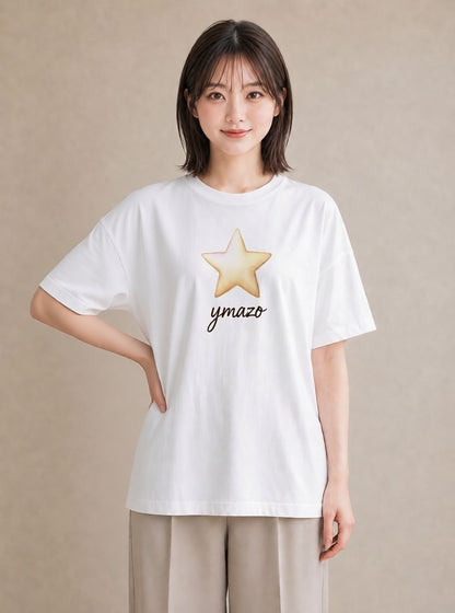 Tシャツ レディース スター 星空 宇宙 イラスト ゆるコーデ 母の日 ビーチ 白T