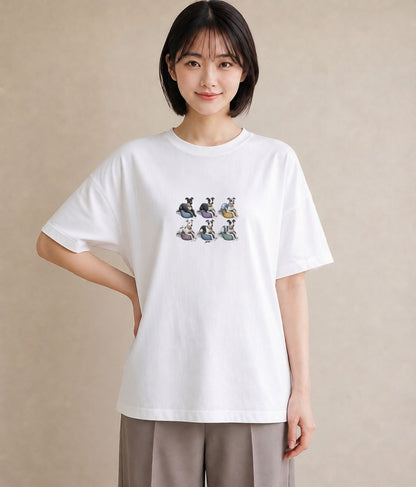 グラフィックTシャツ レディース イタリアングレーハウンド 犬 いぬ イラスト ボタニカル 在宅 公園 白T