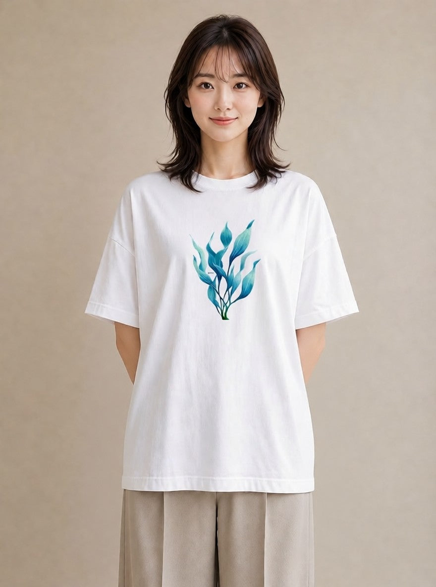 デザインTシャツ レディース すずらん 花 花柄 イラスト こなれ感 社会人 女性 白T