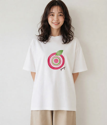 グラフィックTシャツ レディース メロン 食べ物 フード イラスト 北欧風 敬老の日 ホワイトデー 白T