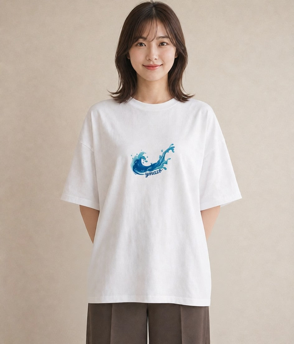 Tシャツ レディース 海 星空 宇宙 イラスト きれいめ 旅行 母娘コーデ 白T