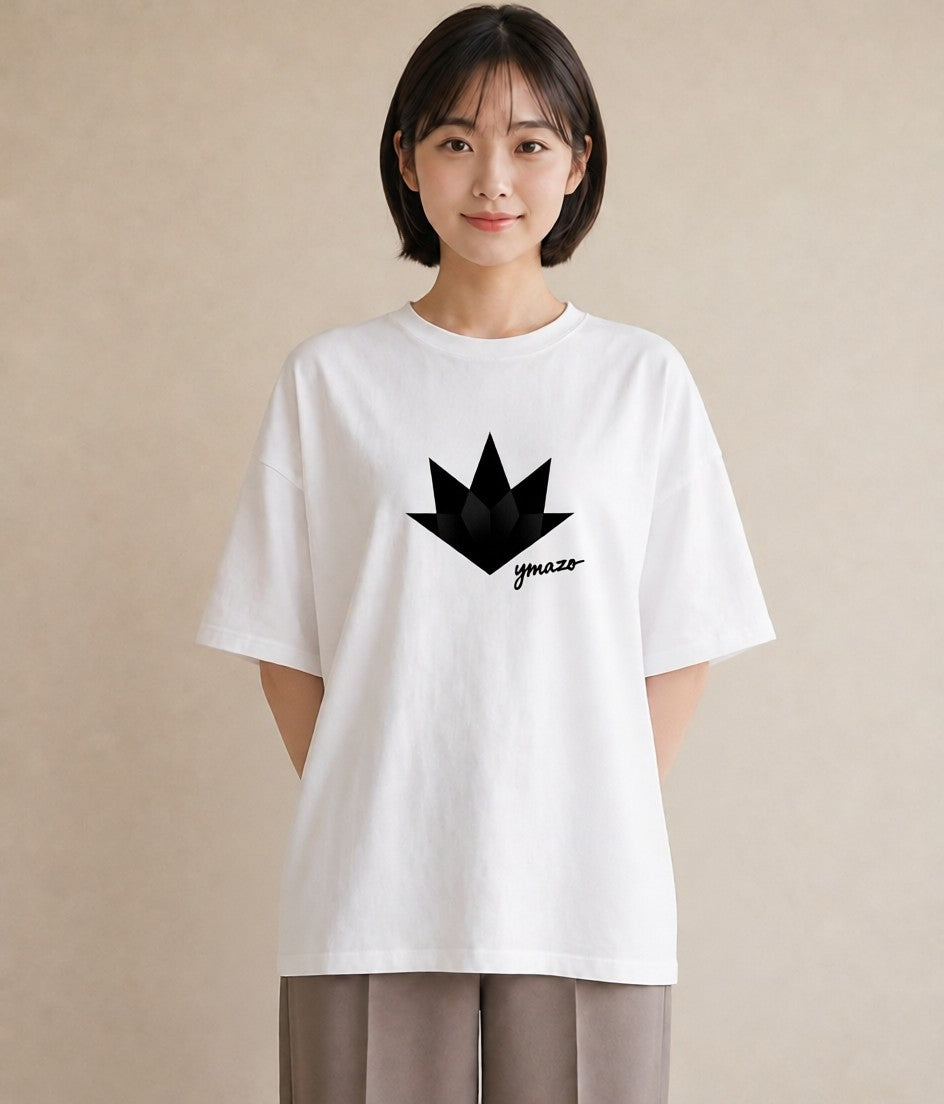 グラフィックTシャツ レディース 折り鶴 折り紙 ナチュラル アンティーク イラスト ミニマル 綿100 デート 白T