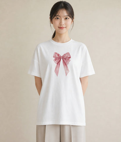 グラフィックTシャツ レディース バレエシューズ バレエ トウシューズ ナチュラル アンティーク イラスト ミニマル デート 帰省 白T