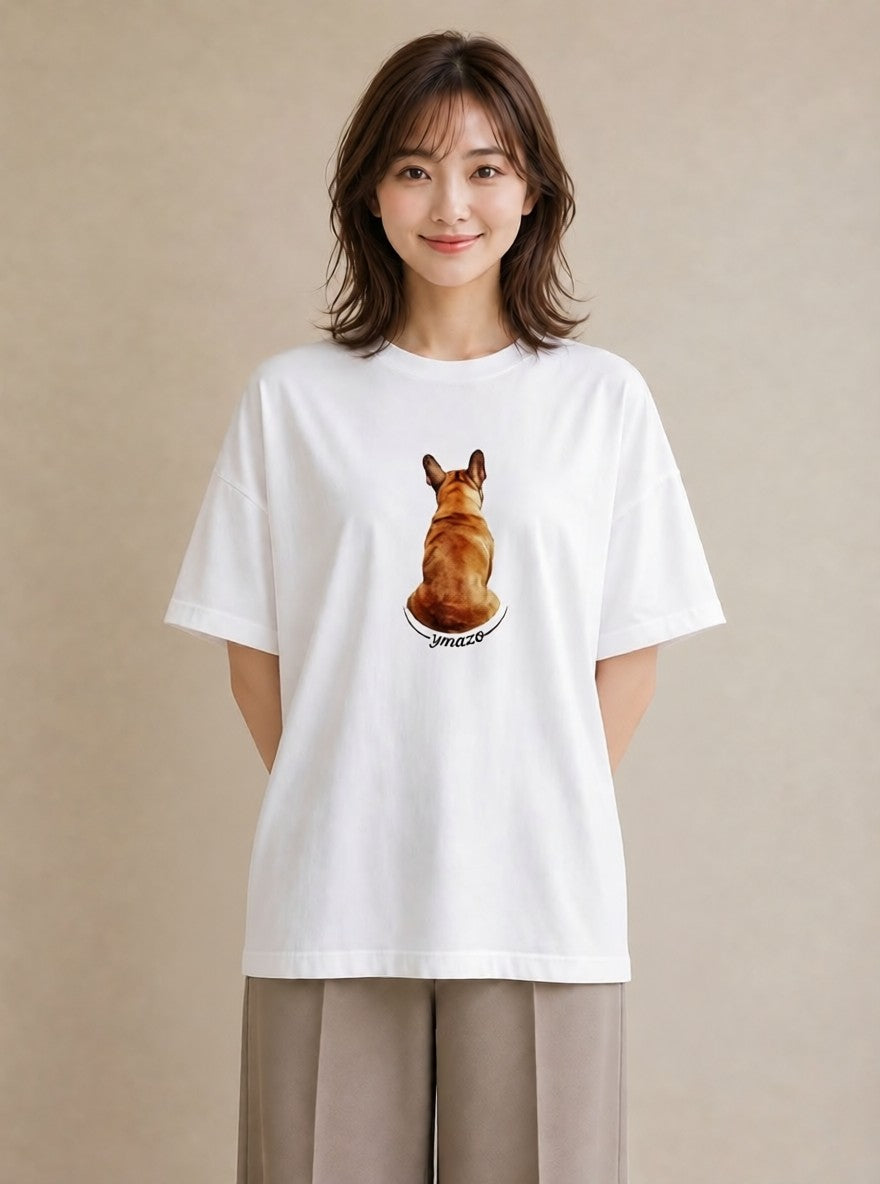 デザインTシャツ レディース 保護犬 犬 いぬ イラスト ユニーク 母娘コーデ 自分用 白T