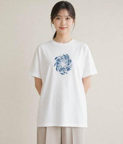 グラフィックTシャツ レディース 魚座 星空 宇宙 イラスト 可愛い 春服 ミセス 白T