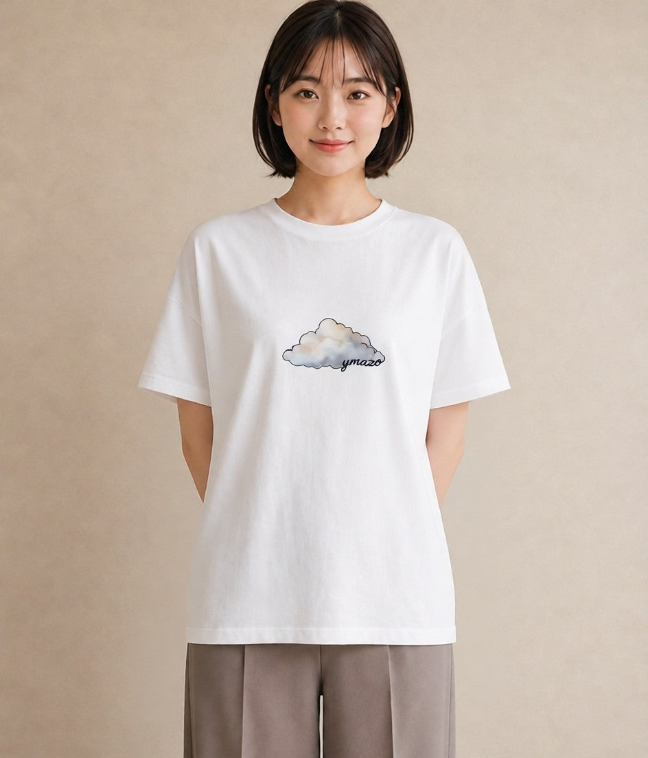 グラフィックTシャツ レディース 窓辺の雨 雨の日 窓 ナチュラル アンティーク イラスト 通学 誕生日プレゼント 白T