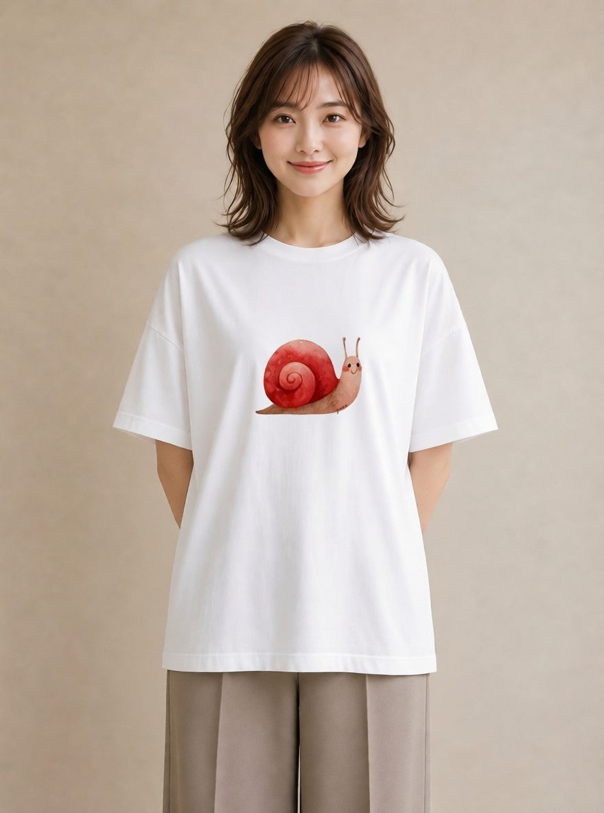 デザインTシャツ レディース チンアナゴ 海の生き物 海 イラスト ポップ カジュアルコーデ 買い物 白T