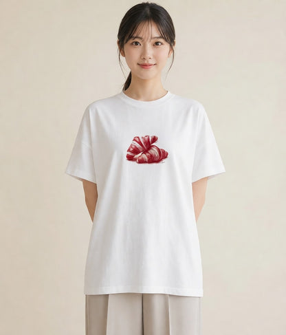 半袖Tシャツ レディース パン ベーカリー イラスト ポップ ルームウェア ギフト 白T