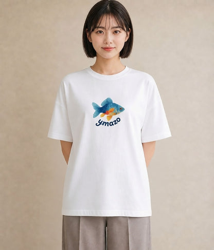 プリントTシャツ レディース 熱帯魚 海の生き物 海 イラスト シック カフェ巡り 女子会 白T