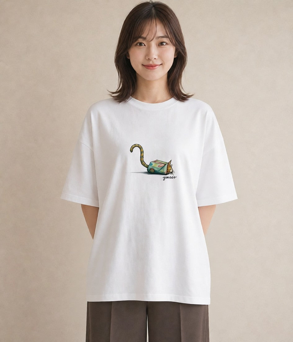 半袖Tシャツ レディース 猫好き 猫 ねこ イラスト レトロ ミセス 春コーデ 白T