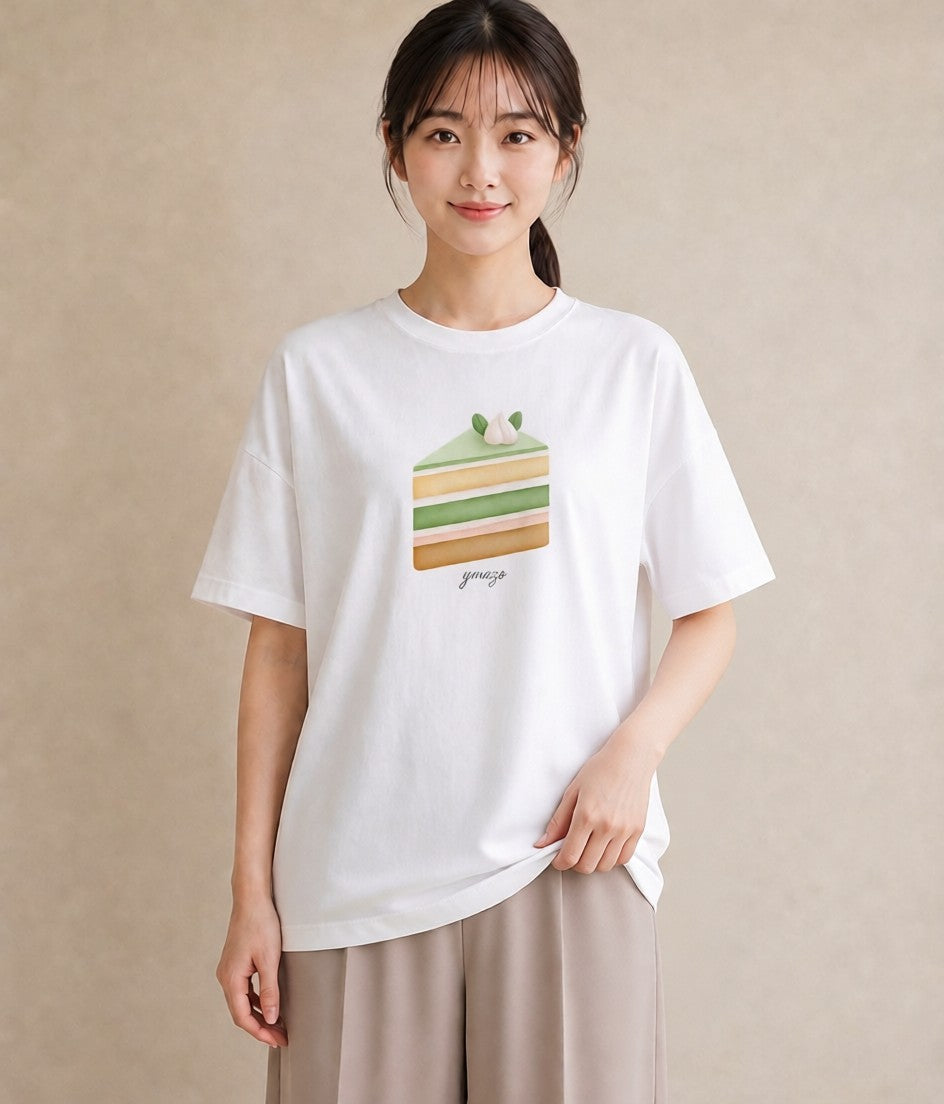 プリントTシャツ レディース あんみつ 食べ物 フード イラスト カフェコーデ 20代 カジュアルコーデ 白T