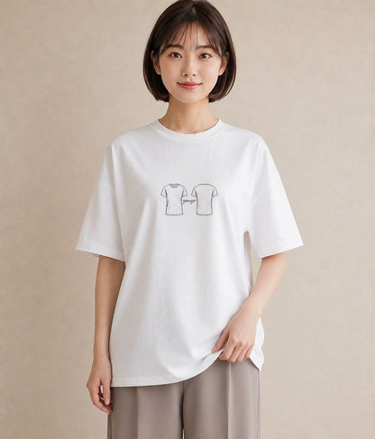 Tシャツ レディース バレエシューズ バレエ トウシューズ ナチュラル アンティーク イラスト 韓国風 友達ギフト 部屋着 白T