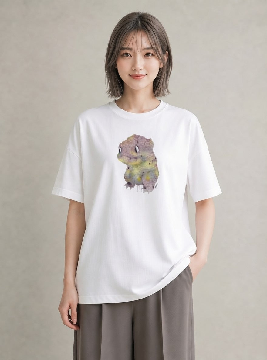 プリントTシャツ レディース カエル ペット 動物 イラスト お洒落 春コーデ 姉妹 白T