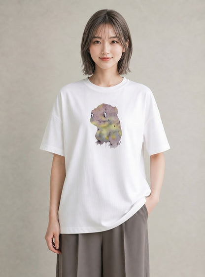 プリントTシャツ レディース カエル ペット 動物 イラスト お洒落 春コーデ 姉妹 白T
