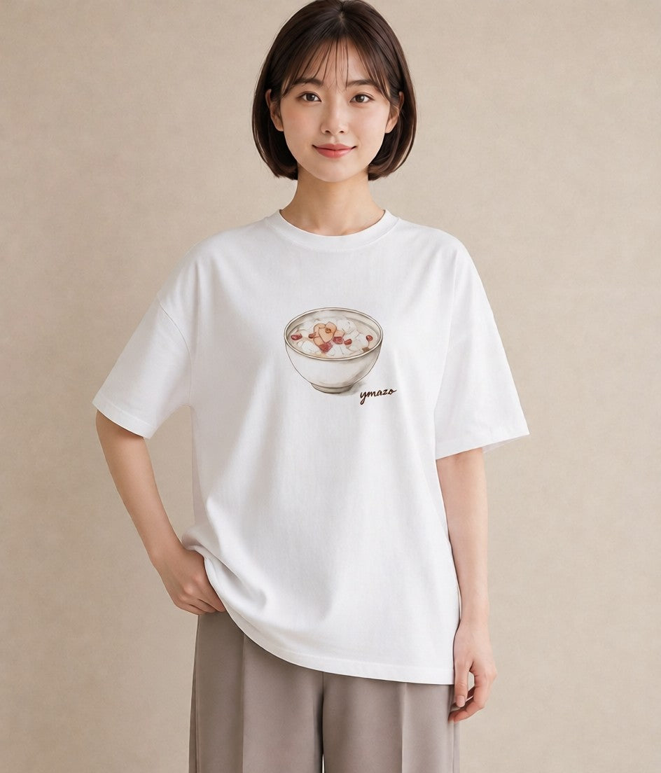 Tシャツ レディース ベーグル 食べ物 フード イラスト 韓国風 女性 旅行用 白T